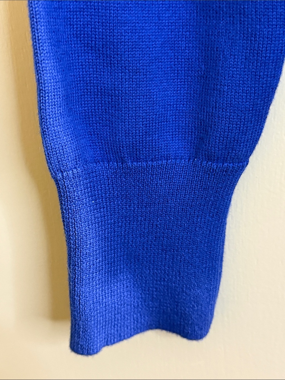 Polo by Ralph Lauren V-Neck Sweater - Cobalt Blue with Lime Logo - Picture 9 of 14